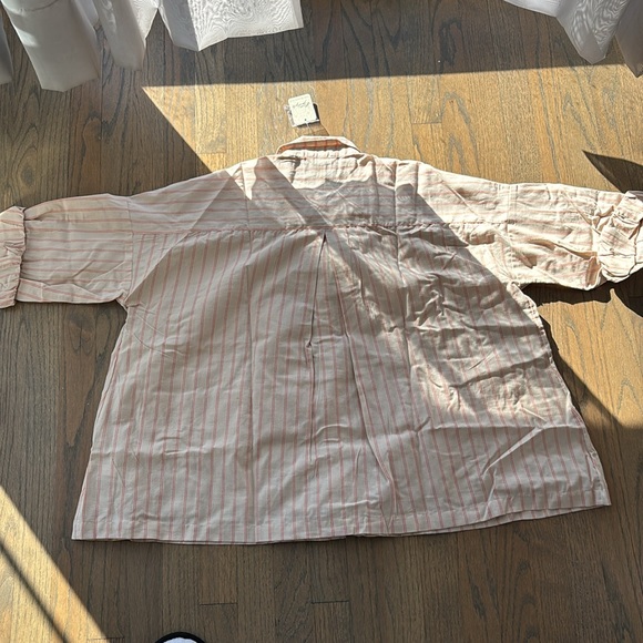 Free People Oversized, Striped Button Down - Picture 4 of 6